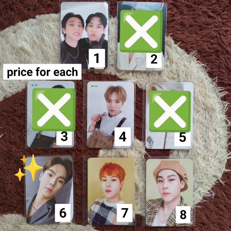 Monsta X Photocard Shownu Minhyuk Hyungwon Jooheon Changkyun Unit Album OOAK
