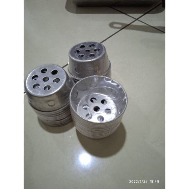 Cetakan kue kukus pendek aluminium lusinan