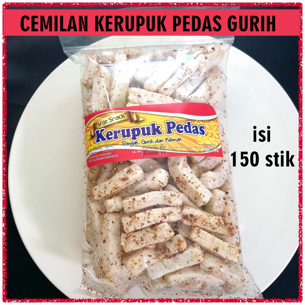 Jual Kerupuk Pedas Stik Makanan Ringan Cemilan Renyah Gurih Vijae Snack Indonesia Shopee Indonesia