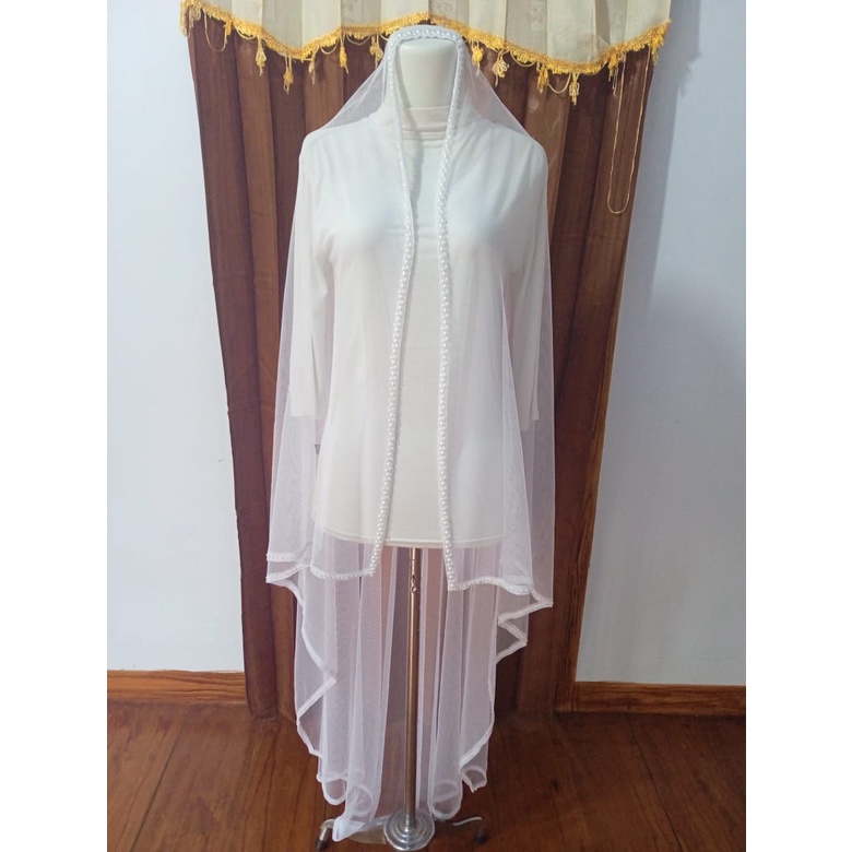 Slayer veil pengantin/kerudung pengantin/hijab pengantin elegan/Veil pengantin/jilbab pengantin