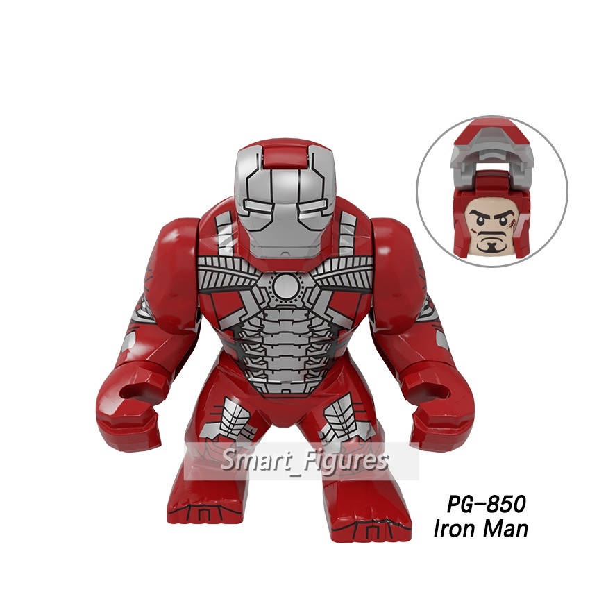 Mainan Action Figure Hulk Minifigures Spiderman Iron Man Captain America Marvel PG8261 Ukuran 7cm