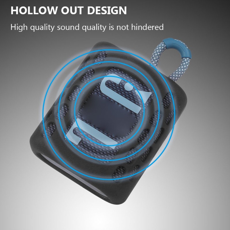 Case Pelindung Bahan Silikon Dengan Carabiner Untuk Speaker Bluetooth Jbl Go 3