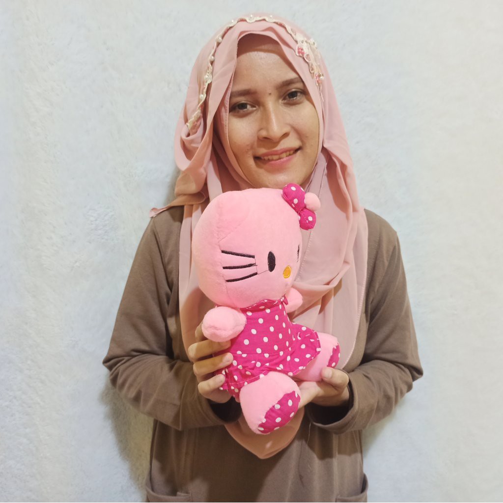 Boneka hello Kitty polkadot S murah