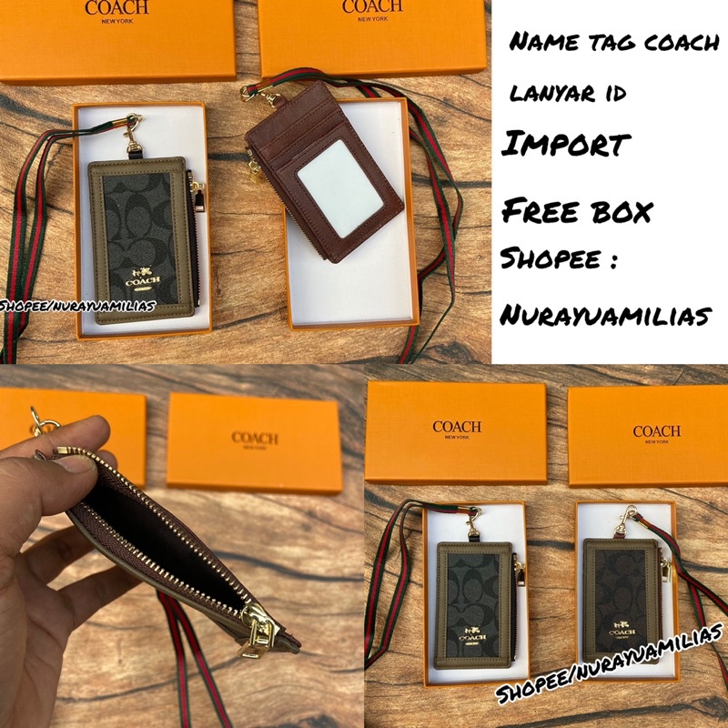 Name tag lanyard id coach import free box name tag kerja branded