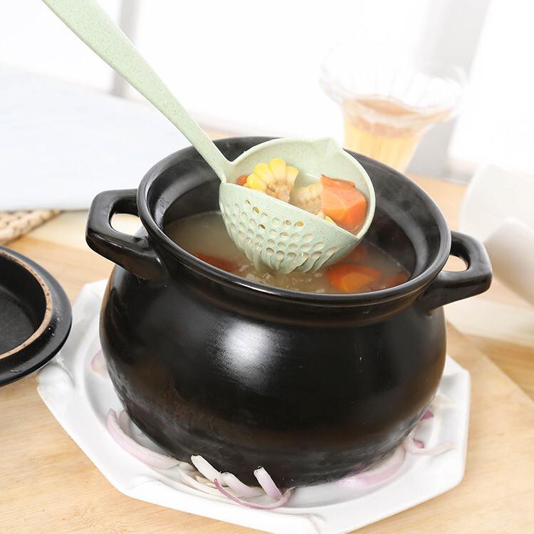 UNNISO - Sendok Sayur Sup Dengan Penyaring Kuah Colander Spoon Saring Dapur