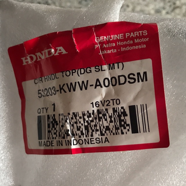 Cover handel/ totok atas Honda Revo Absolut ori warna silver