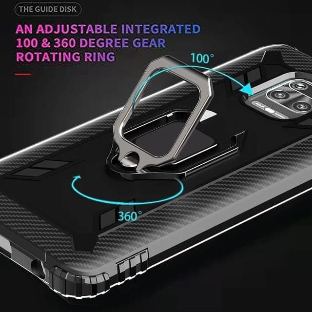 XIAOMI REDMI NOTE 9 / NOTE 9 PRO SOFT CASE CARBON MAGNETIC RING HOLDER