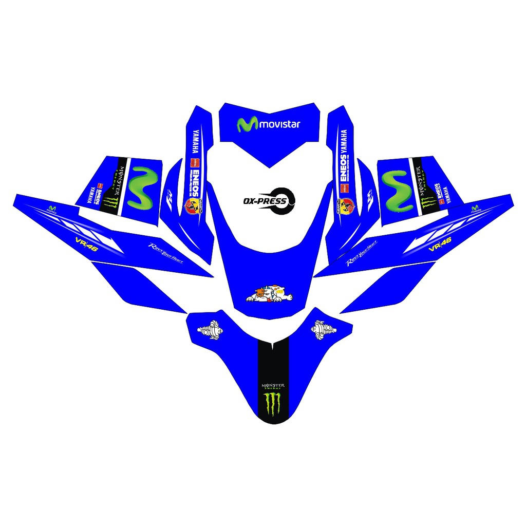 DECAL STICKER FULL BODY VARIASI Yamaha X RIDE Xride Old Xride125 X Ride New (7)