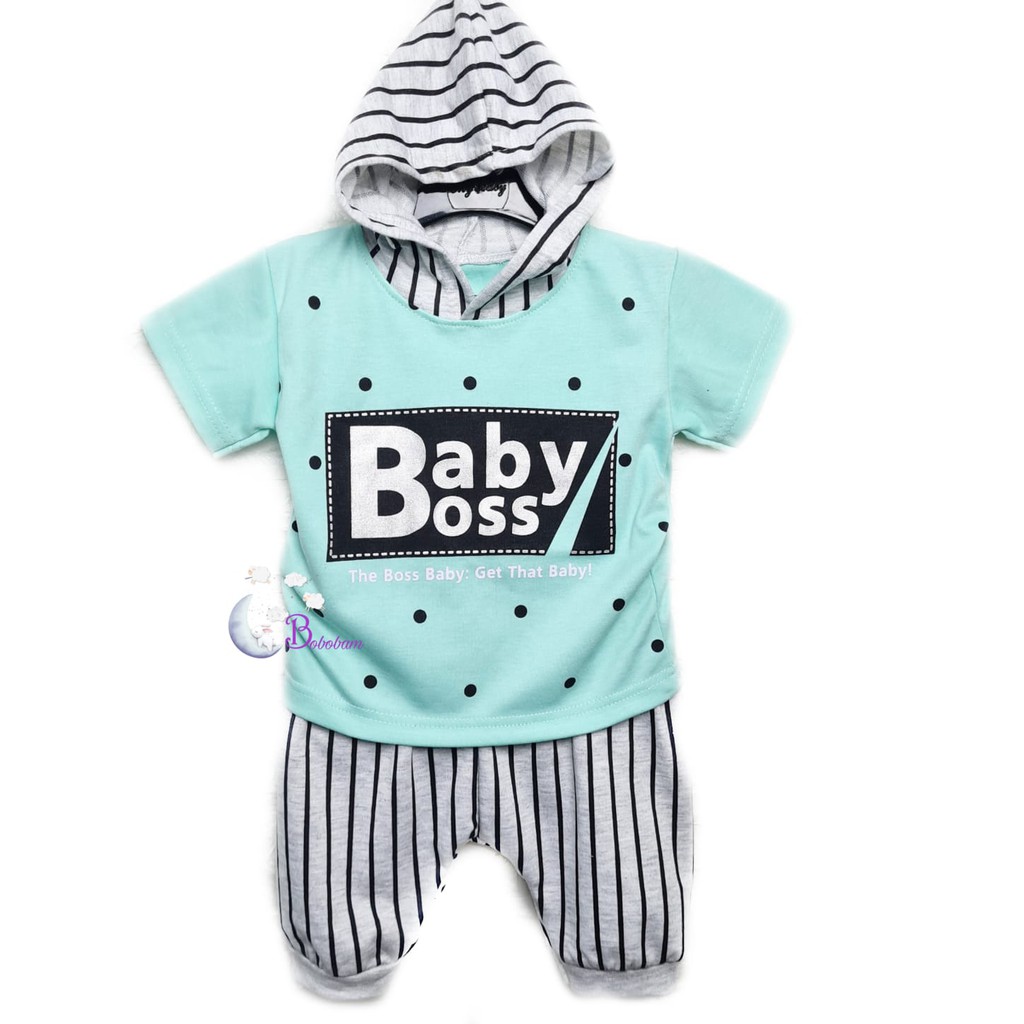 BAJU BAYI BOBOBAM ECER BABY BOSS SETELAN ANAK LAKI-LAKI / SETELAN ANAK HARGA GROSIR