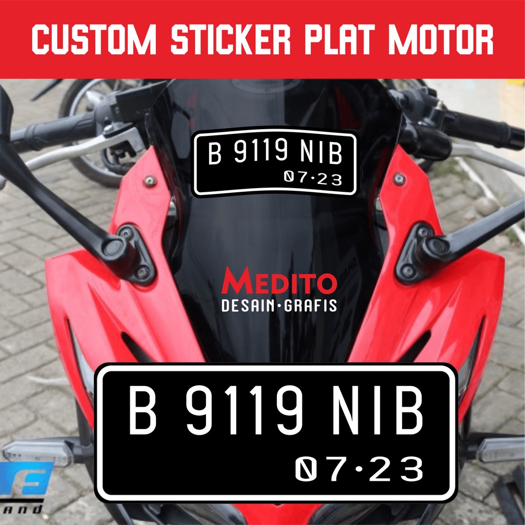 STICKER CUSTOM PLAT MOTOR