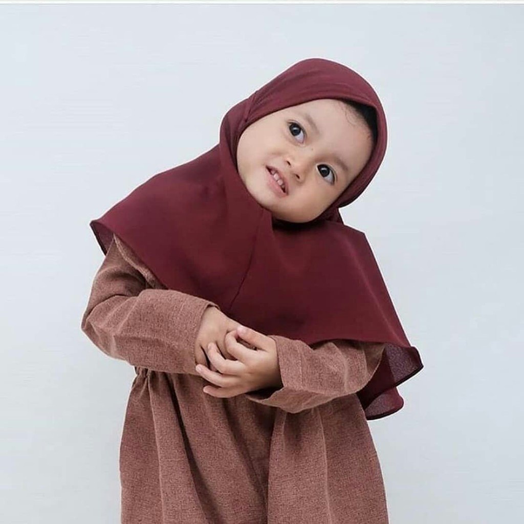 Hijab Anak Jilbab Bergo Maryam Instan Anak 2-7 Tahun Cod