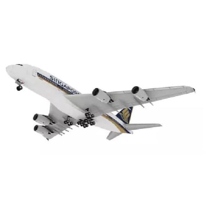 DIY Miniatur Papercraft Pesawat Airbus A380 Singapore Airlines