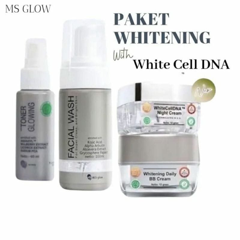 MS GLOW - PAKET WHITE CELL DNA / NIGHT CELL DNA