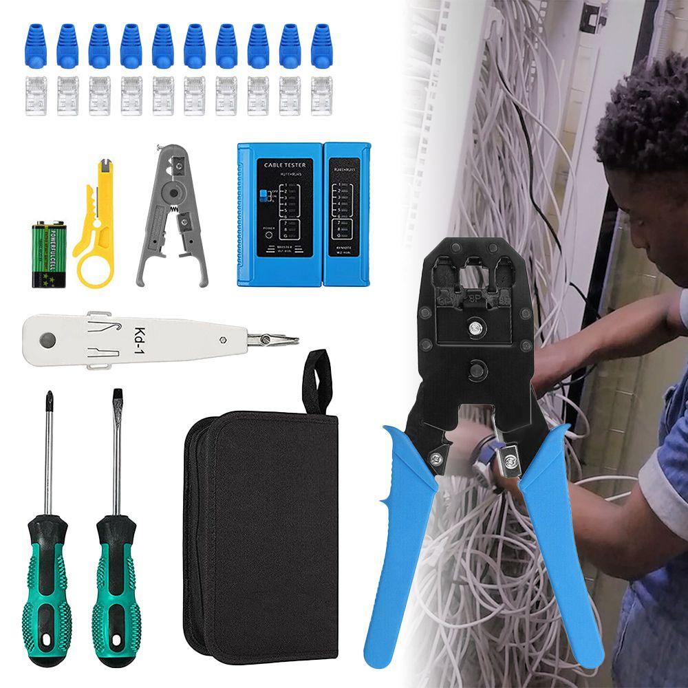 Populer Crimping Tools Set Kabel Cat6 Crimping Tools Hand Tools Tang Rj45 Crimping Tool Kit