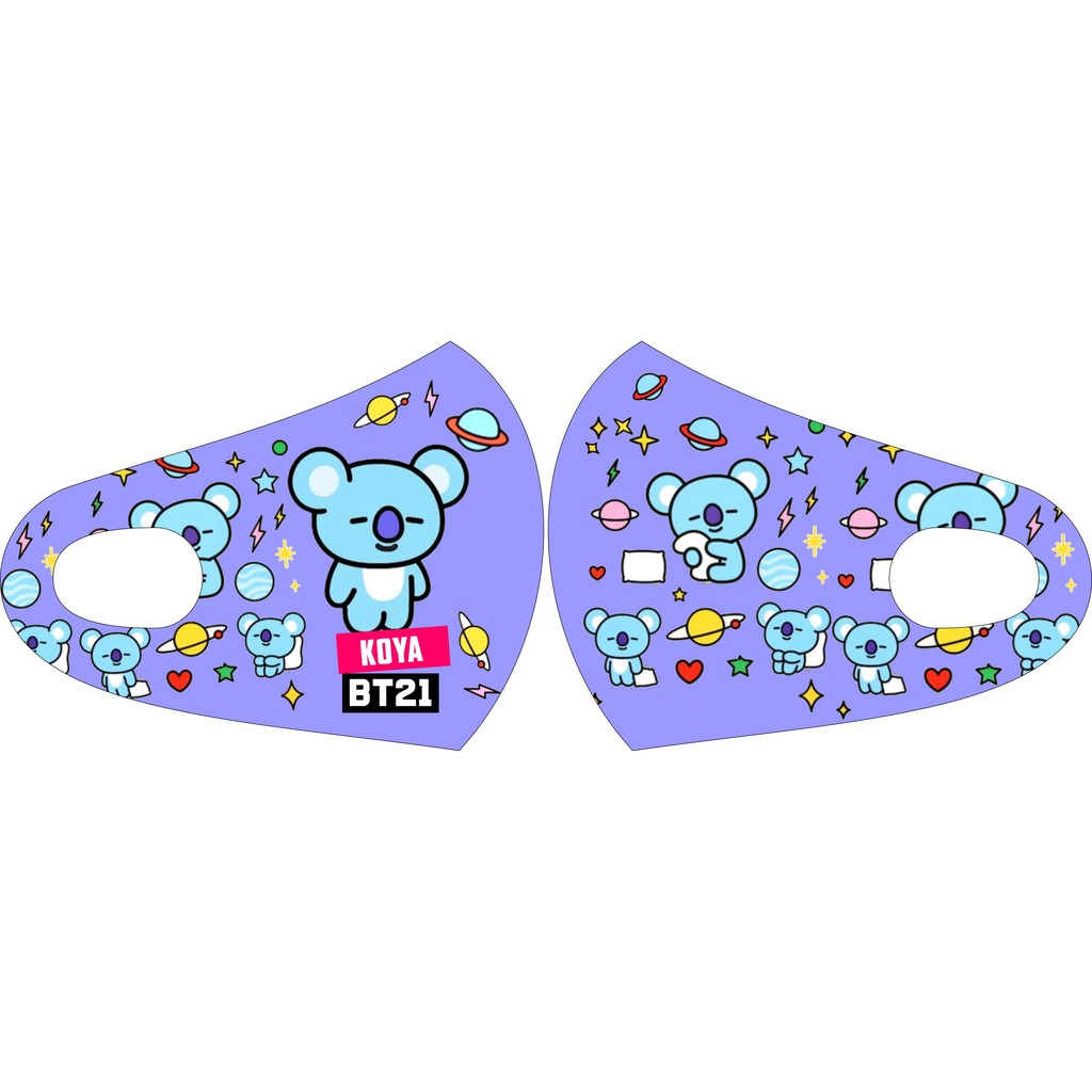 MASKER SCUBA BT21 KPOP BANGTAN BOYS BTS COOKY TATA MANG RJ SHOOKY VAN KOYA CHIMMY