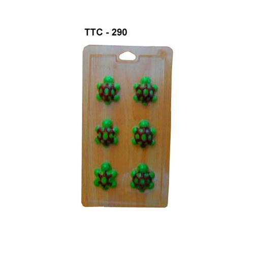 Cetakan TTC 290 mika coklat puding motif hewan kura kura