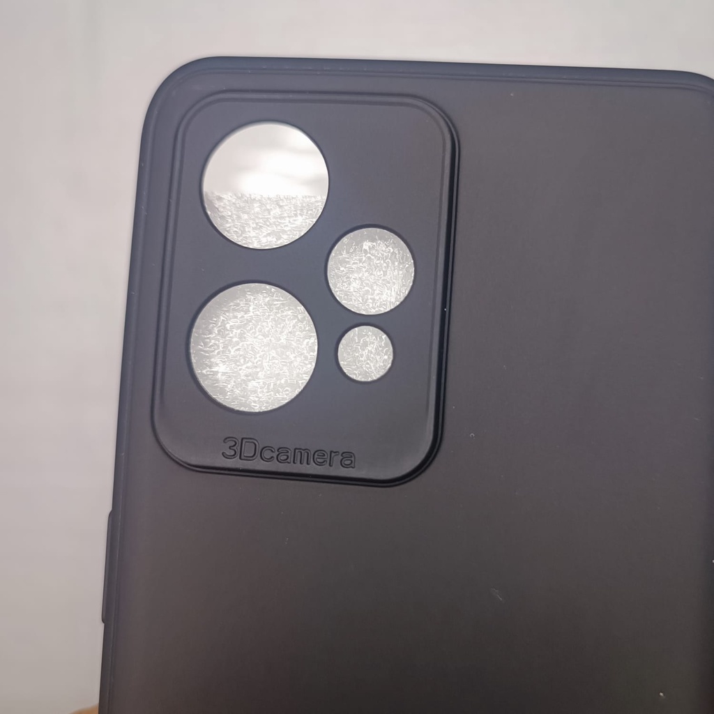 Paket 2 in 1 Case Realme 9 Pro Plus Softcase Black Matte Free Garskin Carbon | Casing Premium Slim Exellent Cover | Soft Matte | Soft Case Macaron