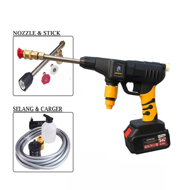 Amtech Jet Cleaner Cordless - Gun Jet Cleaning - Jet Washer 24V