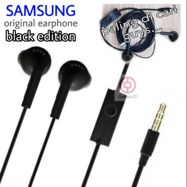 Headset/handset/handsfree/earphone SAMSUNG ORIGINAL warna hitam &amp; putih - universal cocok semua hp