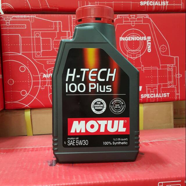 OLI MESIN MOBIL BENSIN MOTUL H-TECH 100 PLUS 5W-30 1 LITER