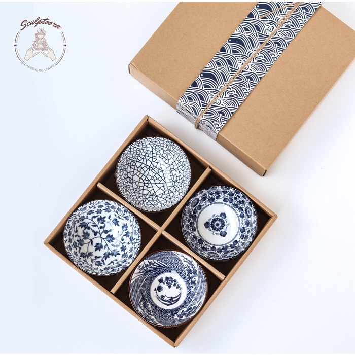 

Gift Set / Hampers Mangkok Keramik Jepang Isi 4 - MJI4P1 - BARU