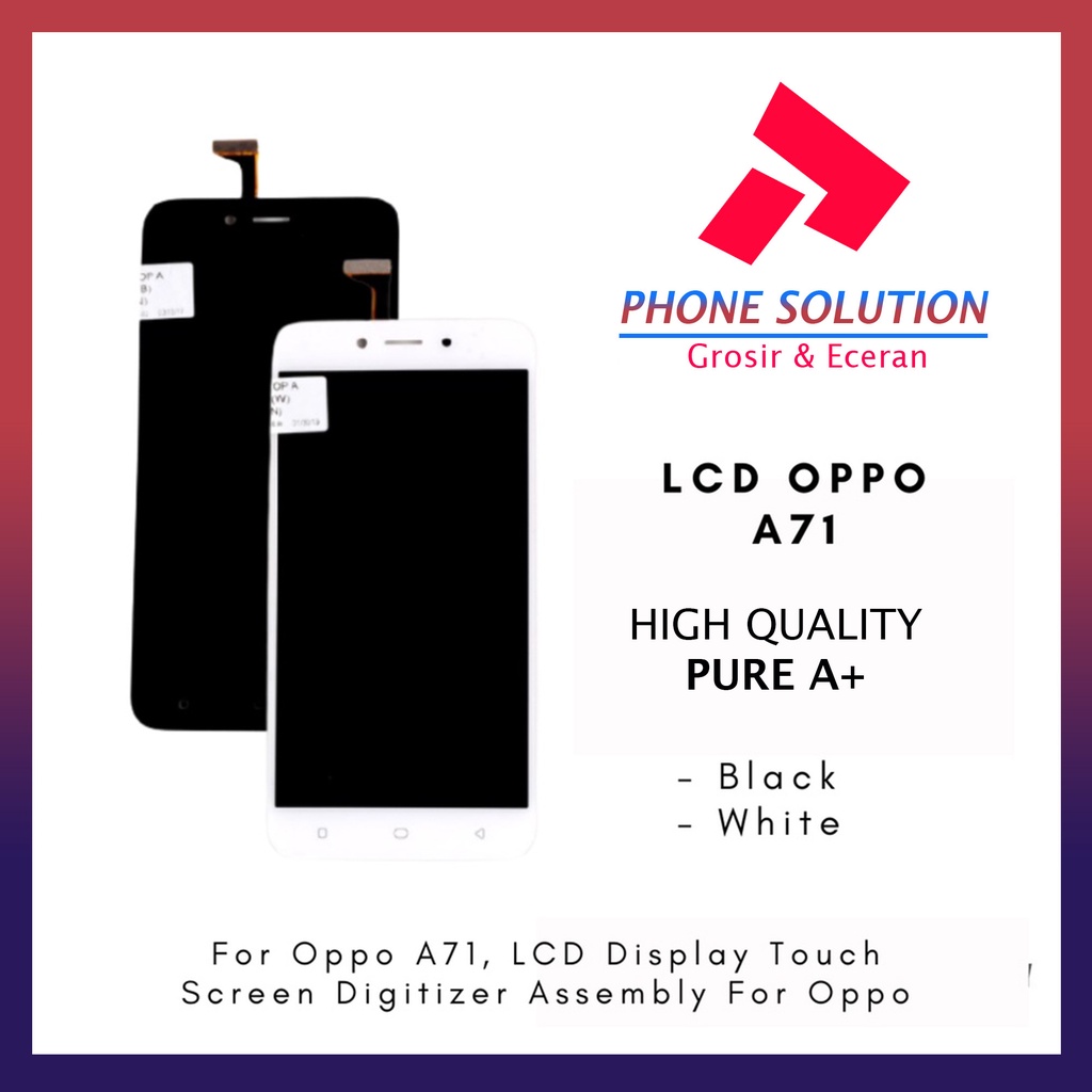 LCD Oppo A71 Fullset Touchscreen - Parts Kompatibel Dengan Produk Oppo // Supplier LCD Oppo A71 - Garansi 1 Bulan