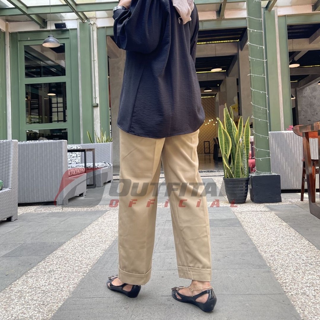 Celana Wanita Hight Waist Long Pants Korean Style Hight Quality Premium