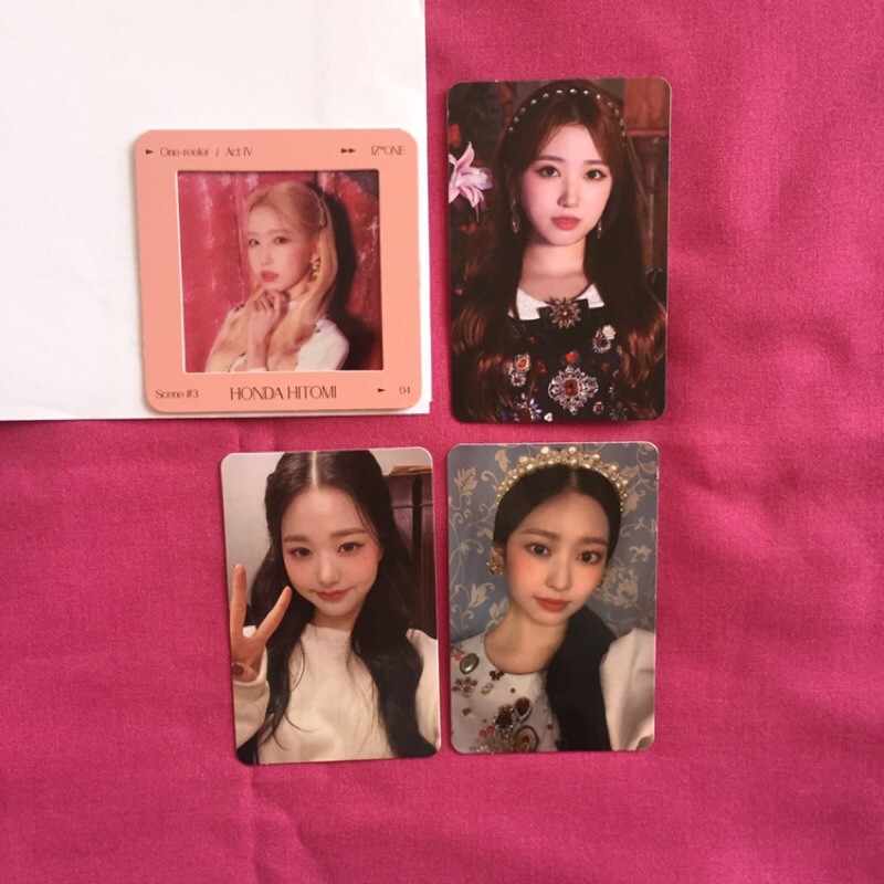 Izone one reeler, IZONE one reeler, minju photocard, wonyoung photocard