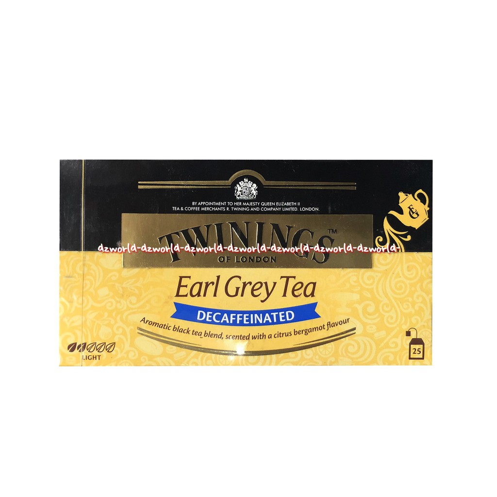 Twinings Early Grey Tea Decaffinated 25bag Aromatic Black Tea Bland Twining Teh Hitam