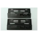 LJ New Tatakan Tempat Cover Plat Nomor Motor Universal ATM ( 1 set isi 2 ) - Hitam