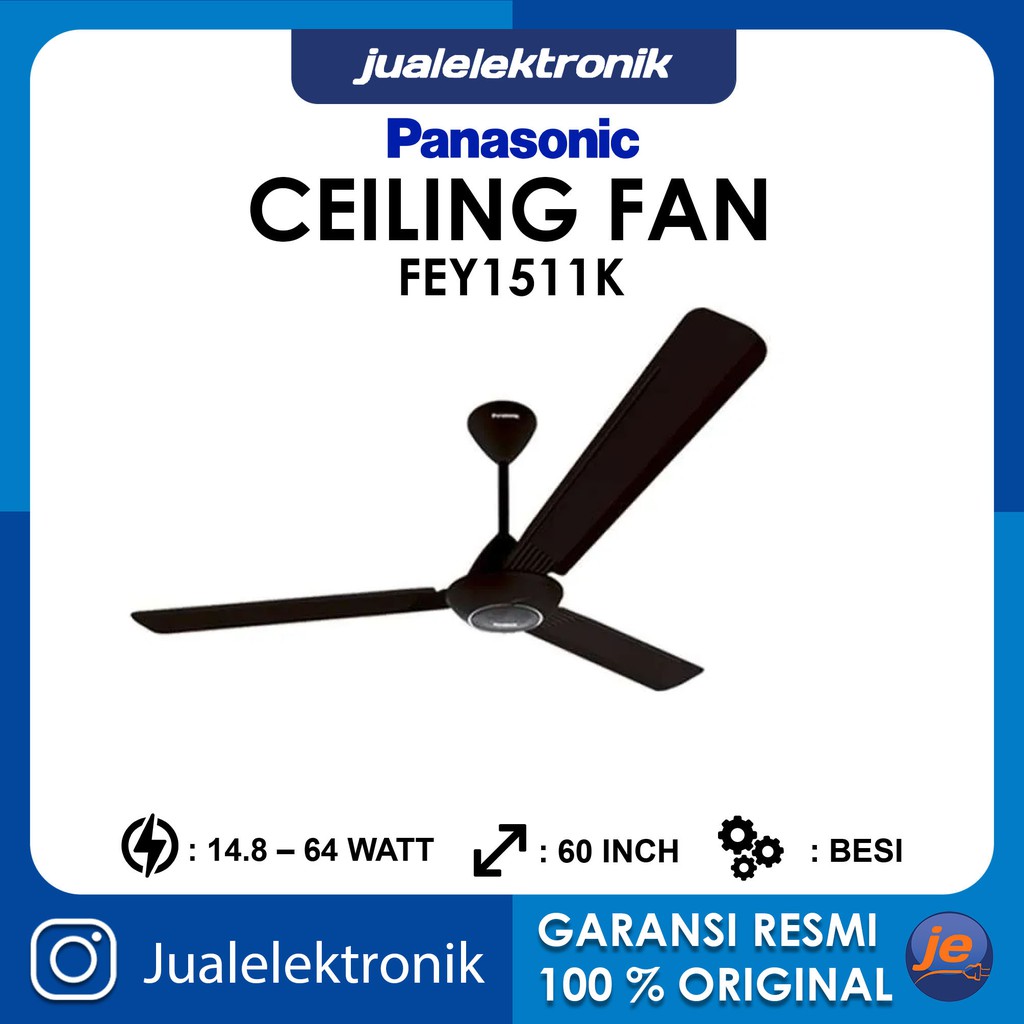 Panasonic Fey1511k Ceiling Fan 60 Inch Kipas Angin Plafon Rumah Kantor Gedung Shopee Indonesia