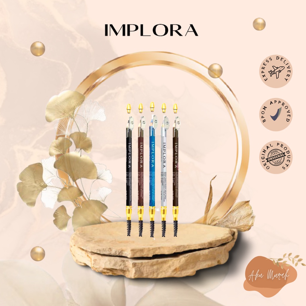 ✨ AKU MURAH ✨Pensil Alis Implora 2in1 (Pensil Alis dan Sikat) / BPOM dan Original