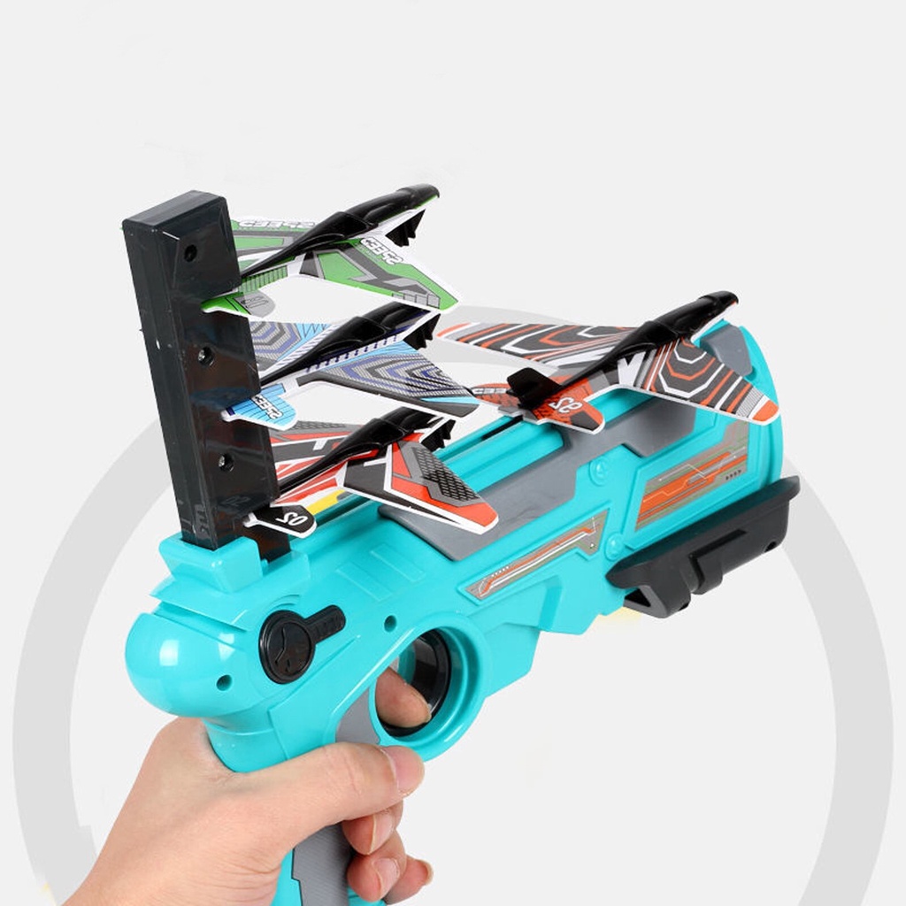 Mainan Anak Pistol Pesawat Terbang Outdoor Glider Airplane Shooting Toys Air Battle Gun Mainan Peluncur Balapan Pesawat Terbang Melayang Luar Ruangan Best Seller