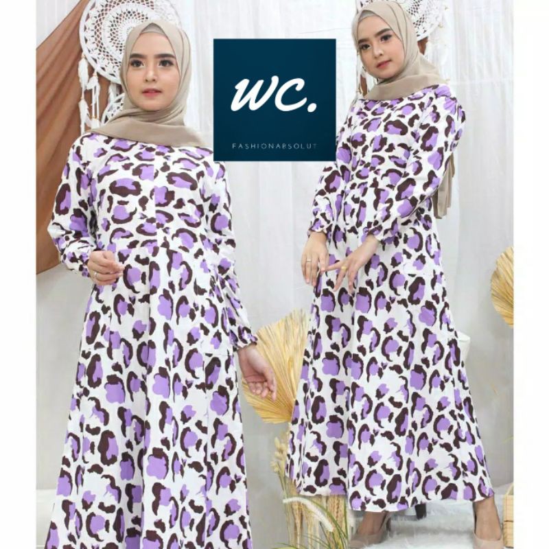 GAMIS BUSUI MOTIF LILAC