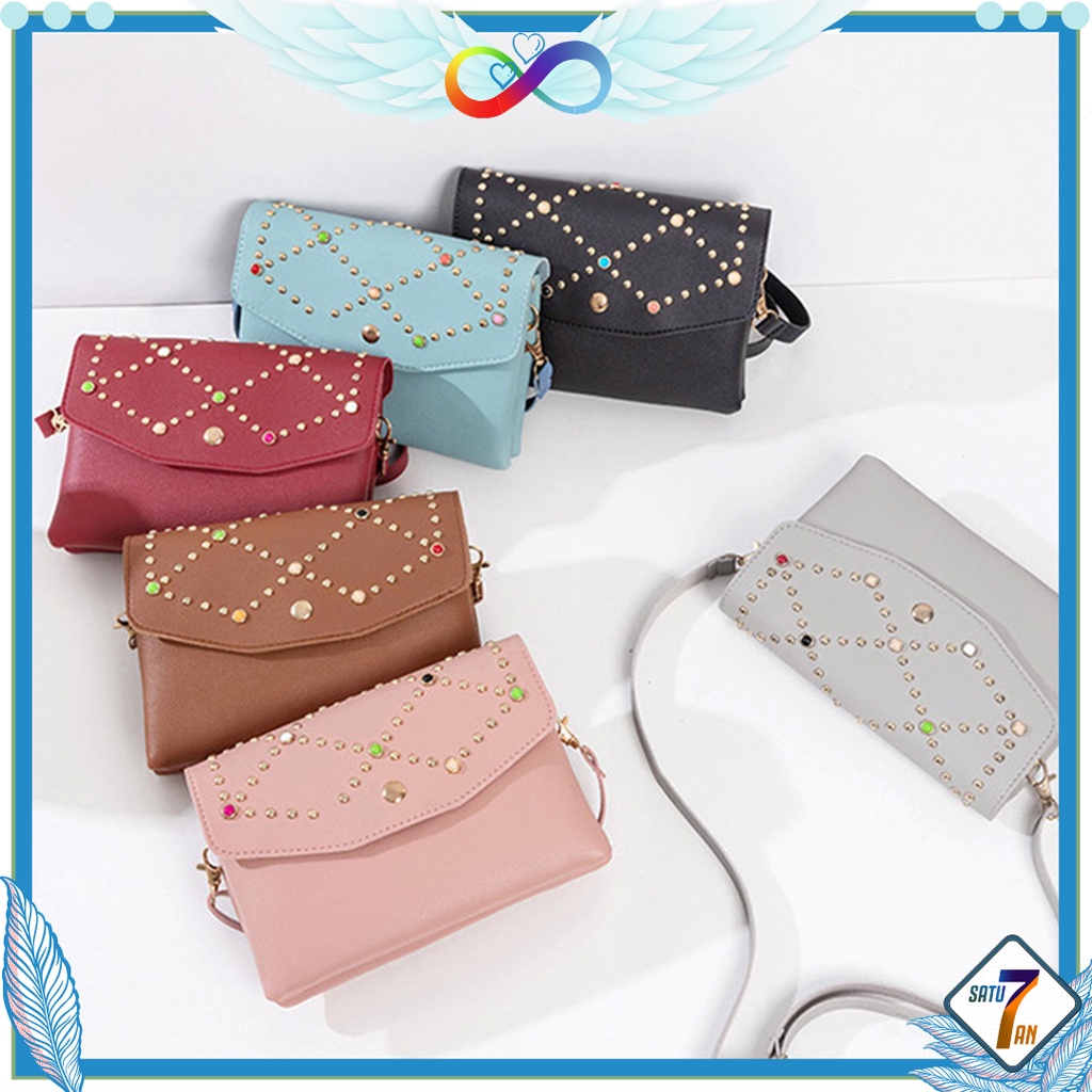 Satu7an T85 Tas Selempang Wanita Tas Mini Pernak Pernik Fashion Style Tas Import Sling Bag Kulit PU