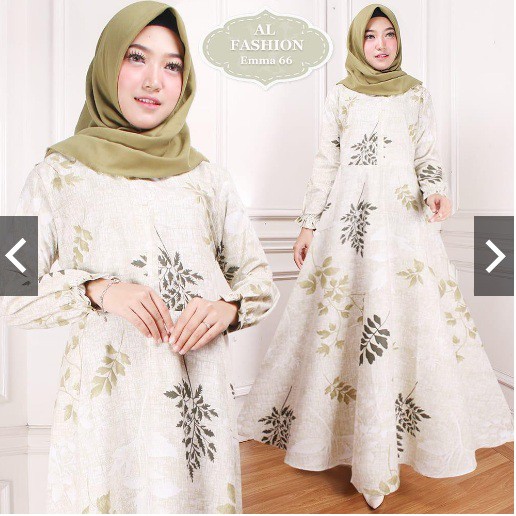Termurah Baju Gamis Syari Ramadhan Polos Wanita Muslim EMMA66 Agen