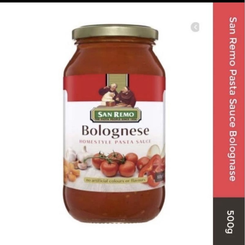 

SANREMO BOLOGNESE SAUCE PASTA 500GR DALAM JAR BOTOL BELING KHUSUS OJOL