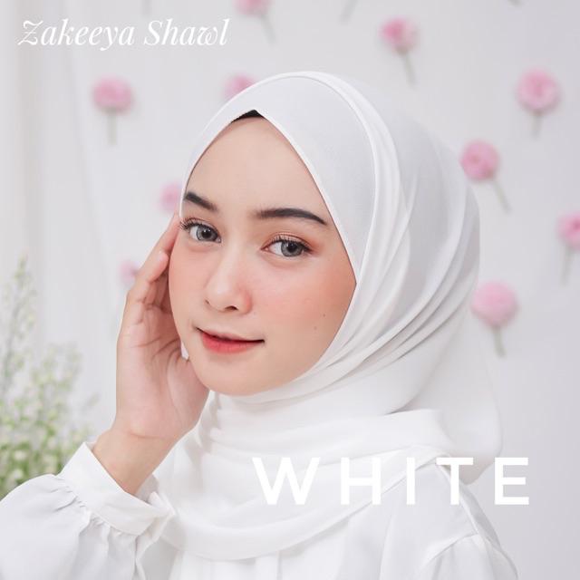ZAKEEYA SHAWL PASHMINA DIAMOND ITALIANO IMPORT / DIAMOND DOLL PREMIUM by Ciloutfit-Broken White