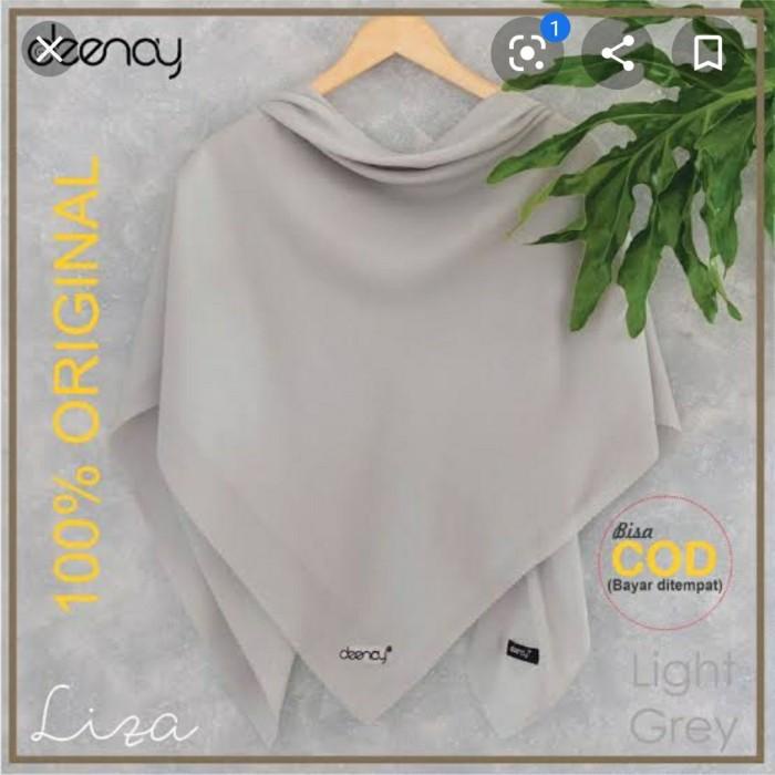 Jilbab Polos Segi Empat Allesa Light Grey by Deenay