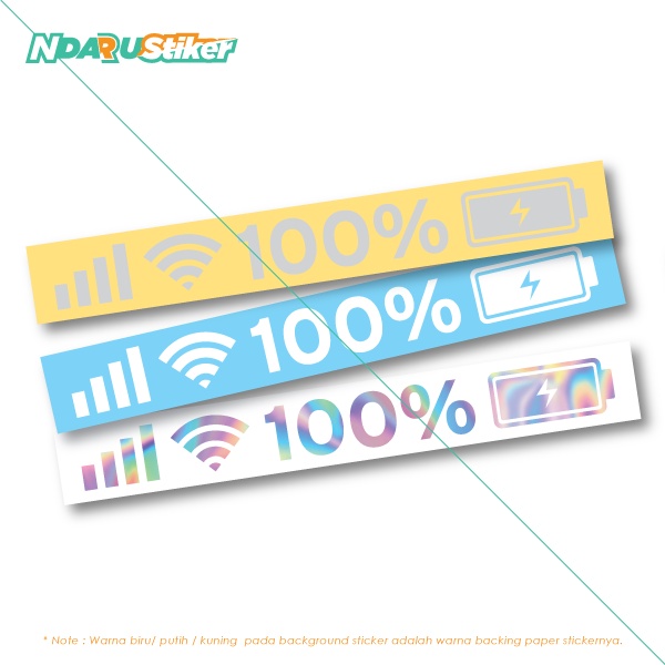 Sticker Mobil Sinyal Wifi Battery Level Indikator Handphone