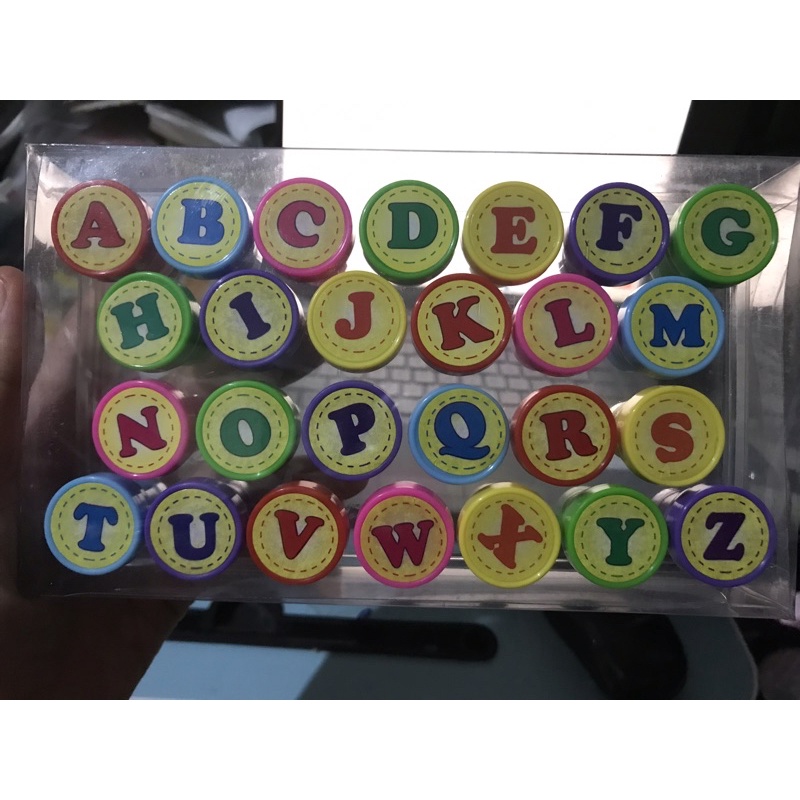 Mainan Anak STEMPEL HURUF Alphabet ABC Stamp-Stempel B