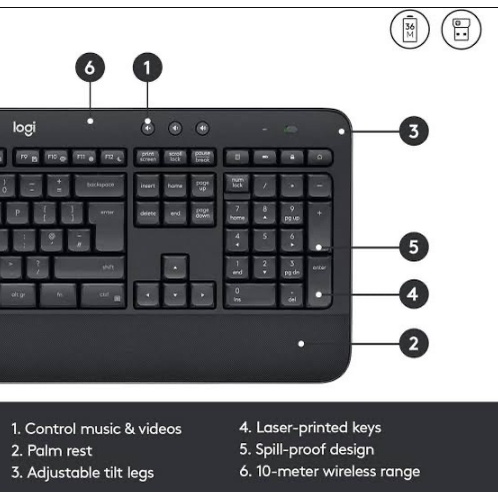 Logitech MK545 advanced combo wireless mouse keyboard MK 545