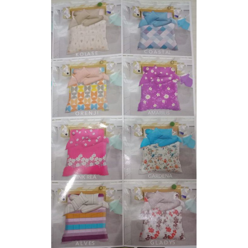 Bedcover My Love Queen FLAT 160x200 cm Tinggi 30 cm Katun Kualitas Premium