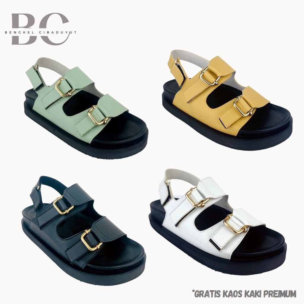 BENGKEL CIBADUYUT X BAR - Sofia Sage sandal Wanita Platform sandal tali kasual wanita