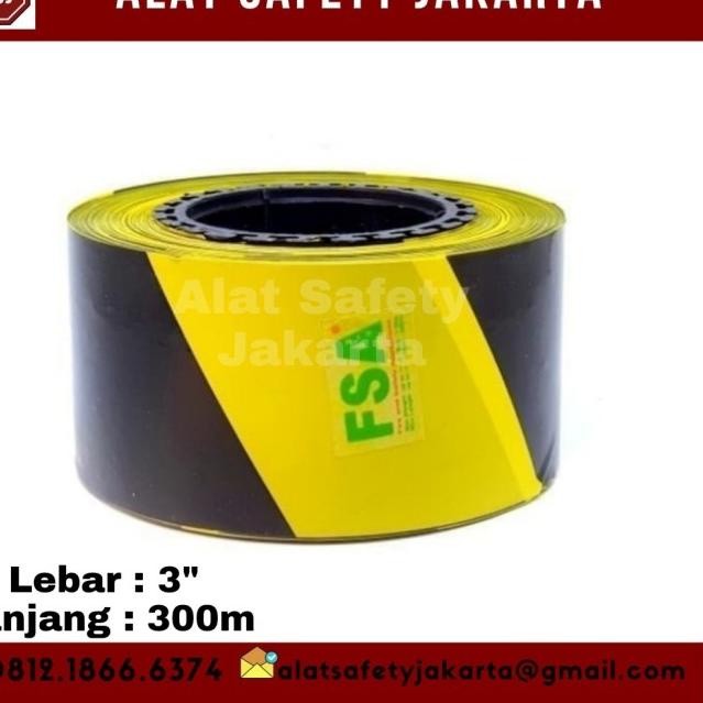 

☎ Safety Line Garis Proyek Police Line FSA 3 x 300 Meter Kuning Hitam ♛