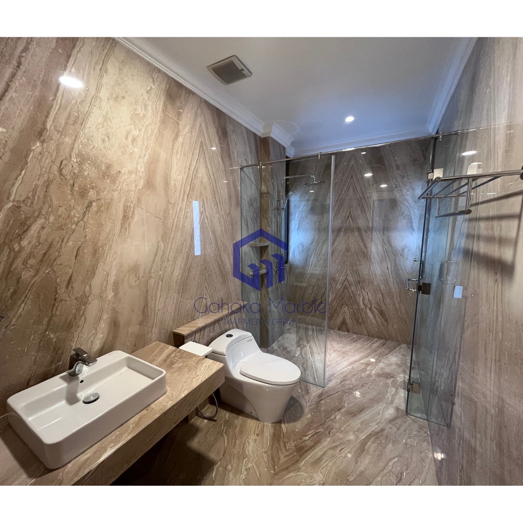 Meja Wastafel Marmer | Lantai Dinding Marmer | Bathroom Marble | Dyno Royal Marble