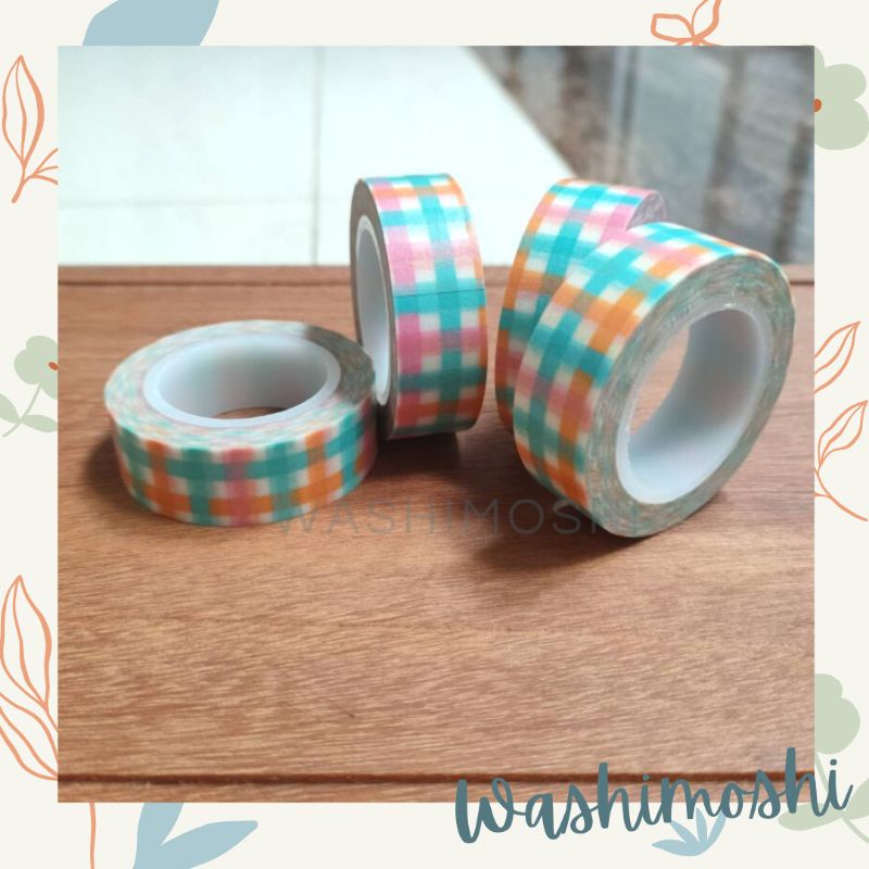 

Washimoshi Masking Washi Tape Square Pattern / Washitape Motif Kotak