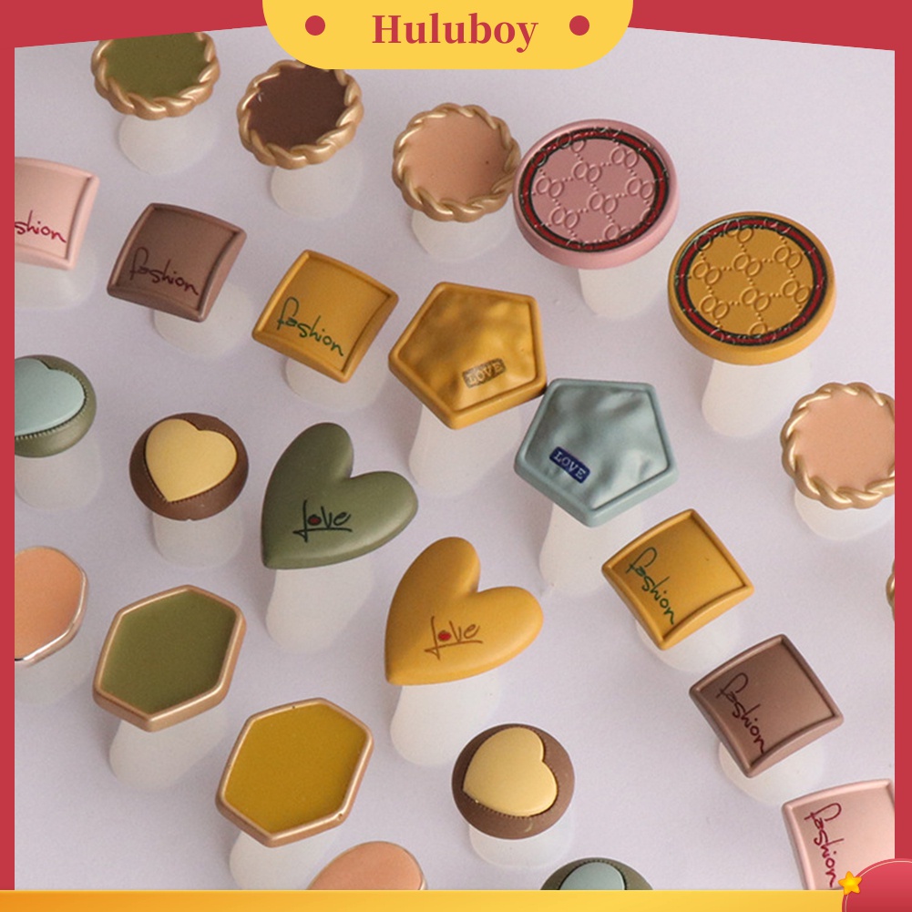 Huluboy Huluboy♡ 8pcs / Set Pemisah Jari Kaki Bentuk Hati / Kotak Bahan Silikon Untuk Pedicure DIY