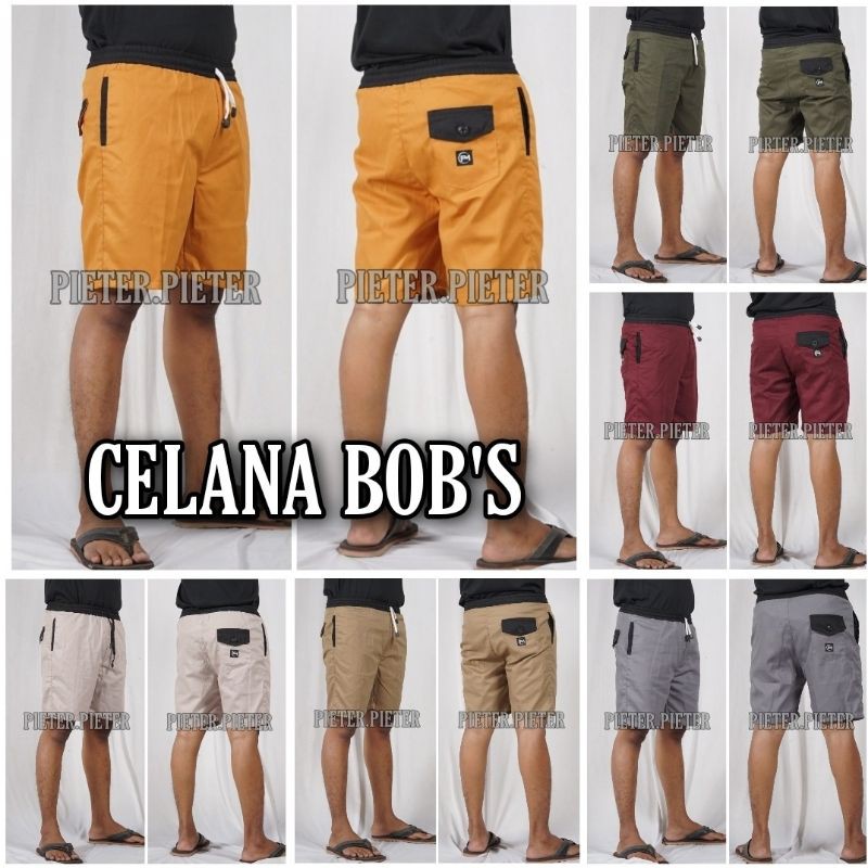 (COD ) CELANA PENDEK BOBS PANTS CELANA SANTAI CASUAL PIETER.PIETER SIZE M L XL