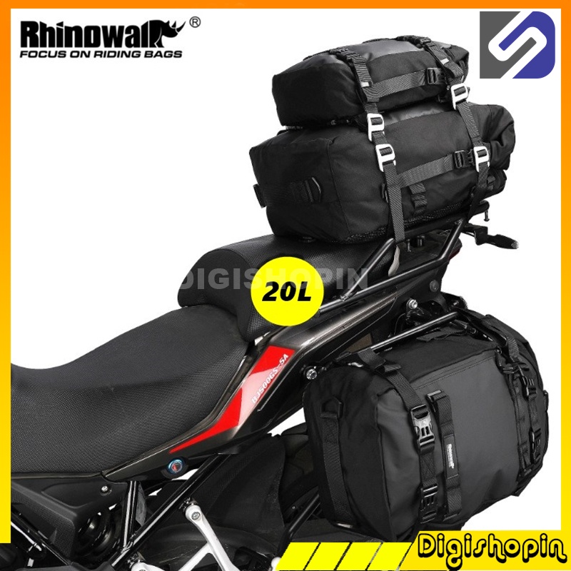 Rhinowalk Tas Ransel Motor Touring Back Seat Storage Bag Tas Touring Motor Dengan Desain Modular Box